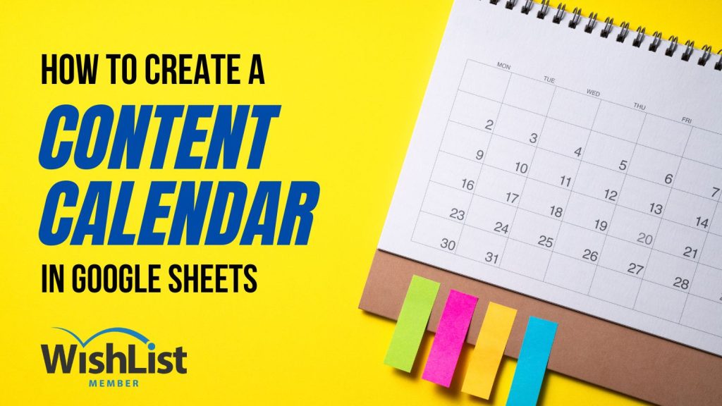 How to create a content calendar in Google Sheets