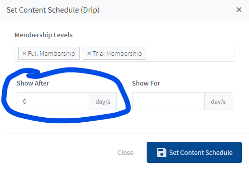 WishList Member Content Scheduler - Drip Content
