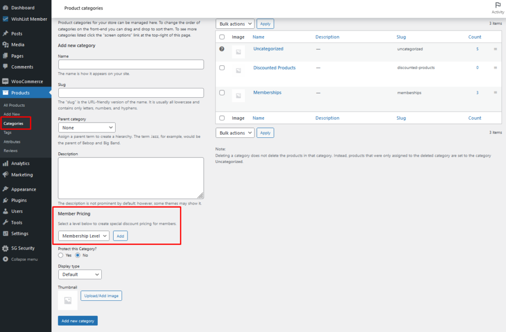 WooCommerce Product Category Member Pricing