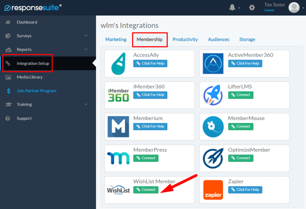 ResponseSuite Integration with WishList Member - Integration Setup