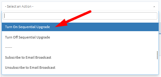 Bulk Edit Existing Members in WishList Member - Turn On Sequential Upgrade