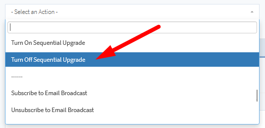 Bulk Edit Existing Members in WishList Member - Turn Off Sequential Upgrade