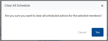 Bulk Edit Existing Members in WishList Member - Clear Scheduled Actions