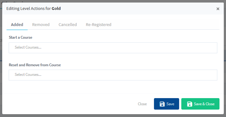 Sensei LMS Integration with WishList Member - Editing Membership Level Actions