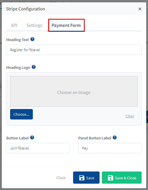 Stripe Payment Form - WishList Member