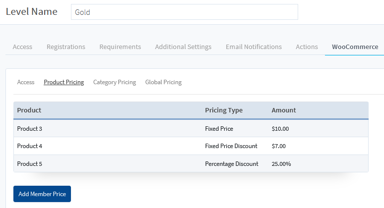 WooCommerce - Access and Member Pricing